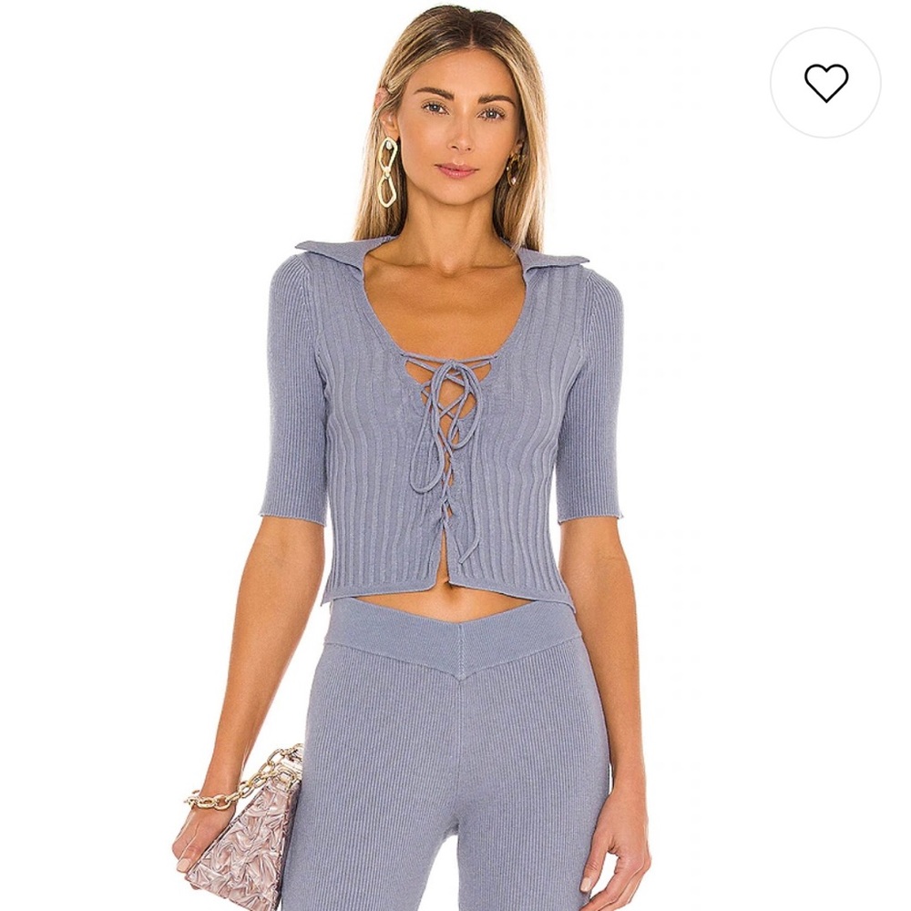 Charli Top in Blue - Song of Style